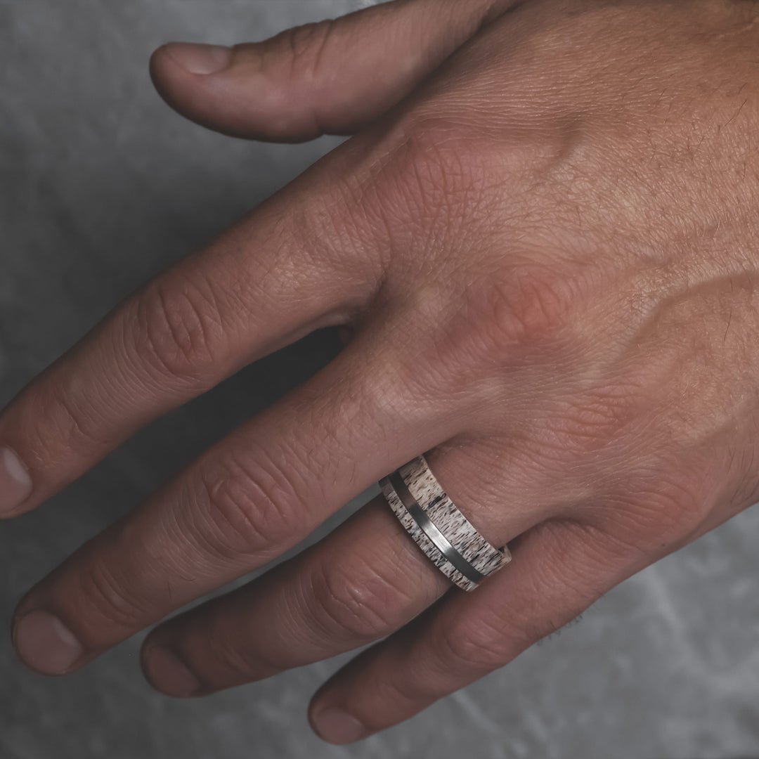 The Buck | White Antler Wedding Ring | Thorum
