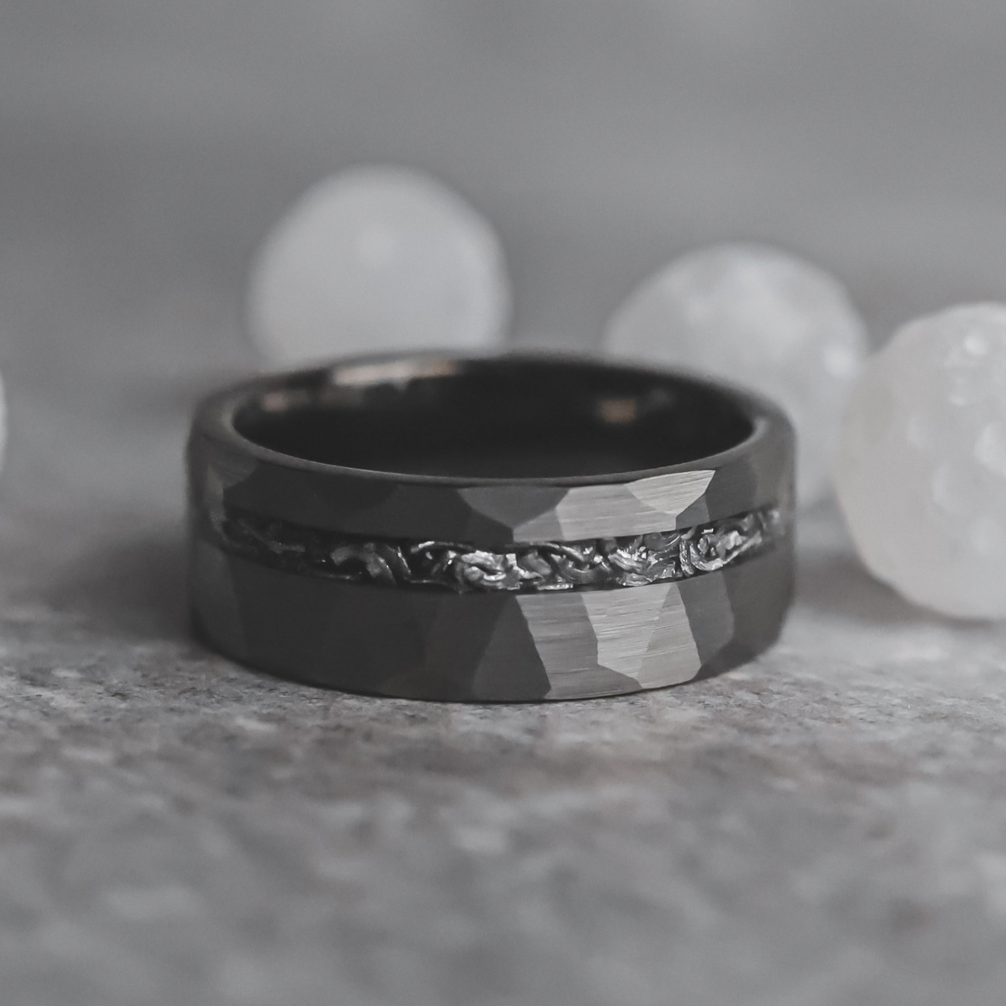 Hammered Meteorite | Wedding Band | Thorum