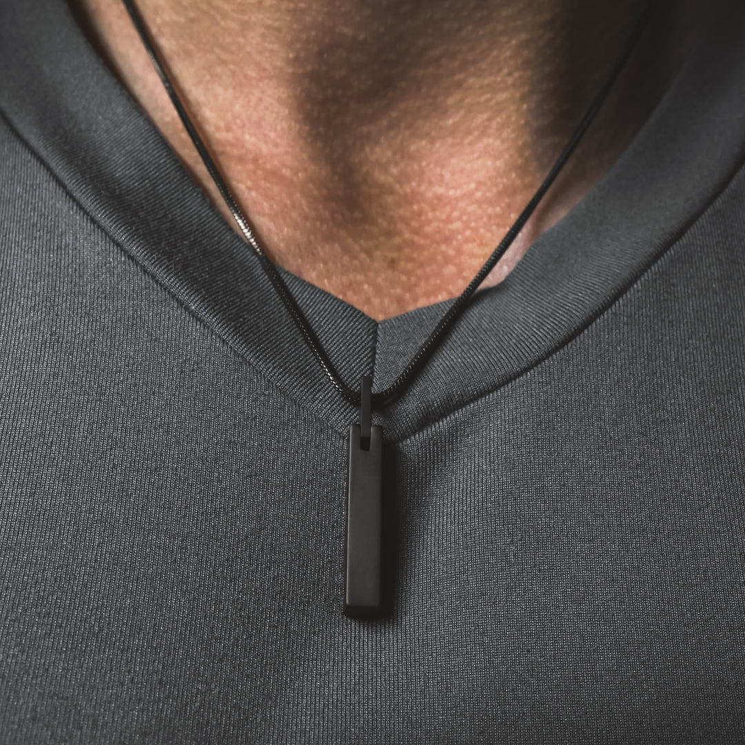 Charcoal | Men's Black Pendant Chain Necklace | Thorum