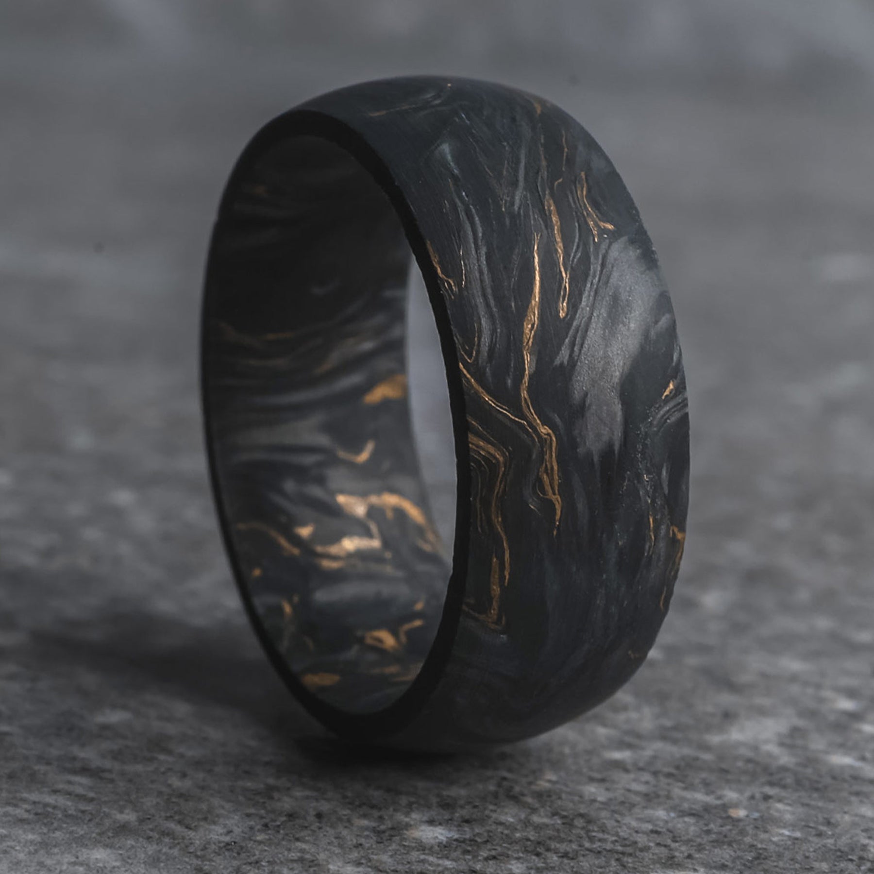 The Grand Prix| Black Carbon Fiber Wedding Ring | Thorum