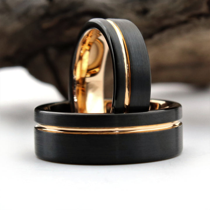 The Legend Set | Rose Gold Wedding Ring Set | Thorum