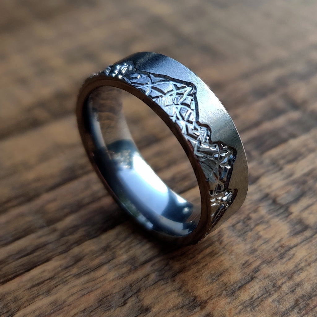 The Rocky Top Mountain Range Ring, Men's Wedding Bands Thorum