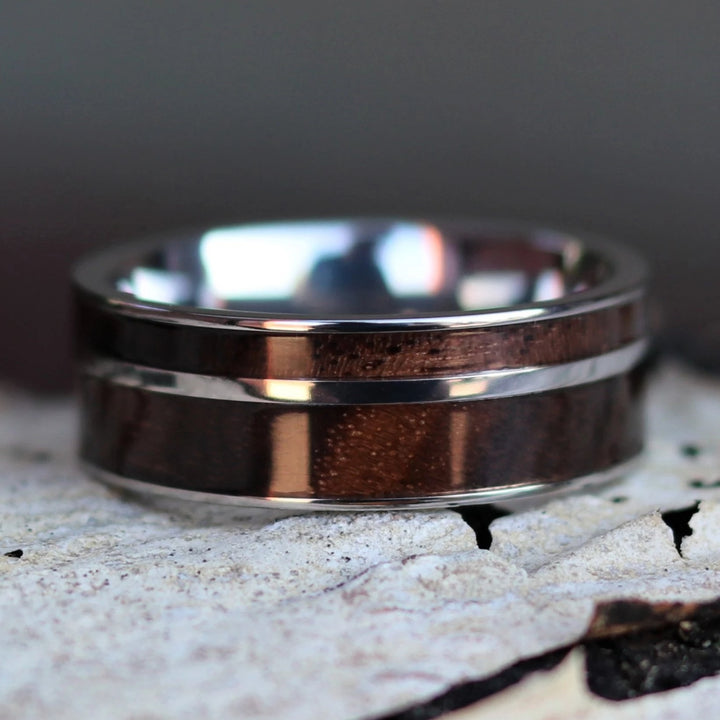 Wedding Ring Walnut And Copper Ring Black Walnut Wedding Band With