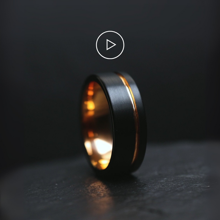 The Legend | Rose Gold Ring, Black Ring, Tungsten Ring | Thorum